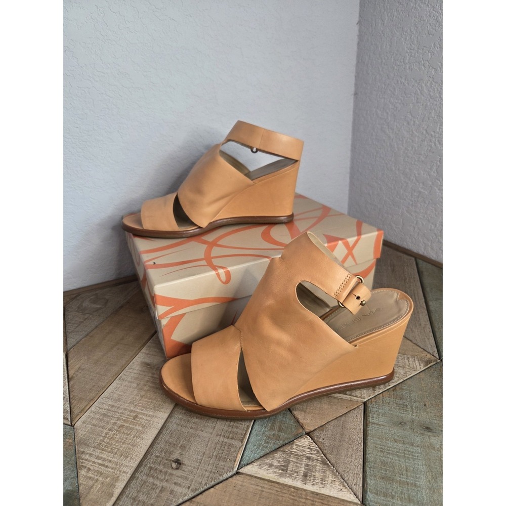 Via Spiga Platform Sling back‎ Sandals Shoes Natural Brown Women's Size 10M